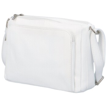 Dámská kožená crossbody kabelka bílá - ItalY Bandit 2