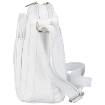 Dámská kožená crossbody kabelka bílá - ItalY Bandit 2