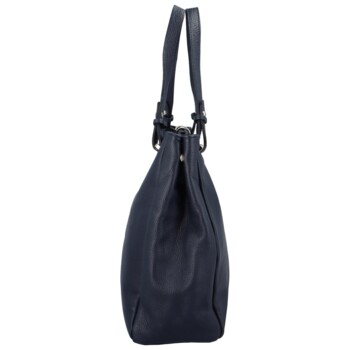 Dámská kožená kabelka přes rameno tmavě modrá - ItalY Neprolis