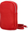 Dámské kožené crossbody pouzdro červené  - Delami Valli
