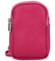 Dámské kožené crossbody pouzdro fuchsiové  - Delami Valli