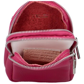 Dámské kožené crossbody pouzdro fuchsiové  - Delami Valli