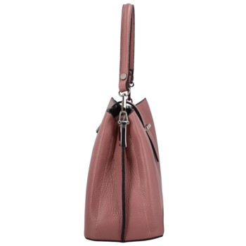 Dámská kožená kabelka do ruky tmavě růžová - ItalY Auren