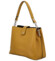 Dámská kožená kabelka do ruky tmavě žlutá - ItalY Auren