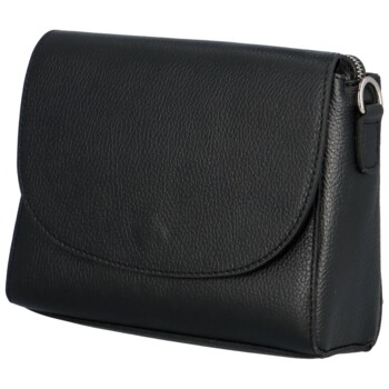 Dámská kožená crossbody kabelka černá - Delami Juliane