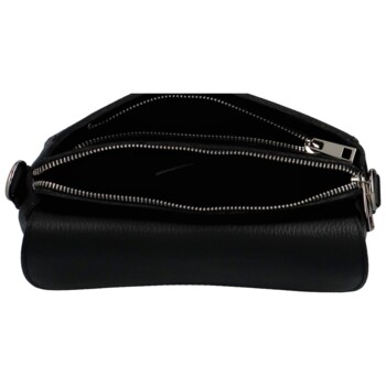 Dámská kožená crossbody kabelka černá - Delami Juliane