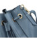 Dámská kožená kabelka přes rameno modrá - Delami Volira