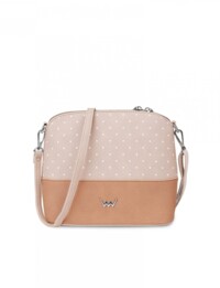 Dámská crossbody kabelka pudrová - Vuch Cara Dotty Creme