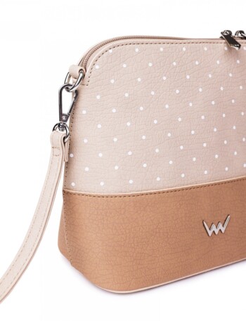 Dámská crossbody kabelka pudrová - Vuch Cara Dotty Creme