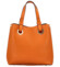 Dámská kožená kabelka oranžová - Delami Roseli