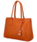 Dámská kožená kabelka přes rameno oranžová - Delami Surevy