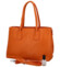 Dámská kožená kabelka přes rameno oranžová - Delami Surevy