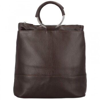 Dámský kožený batůžek tmavě hnědý - Delami Joyce