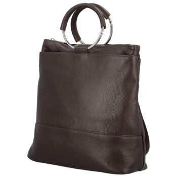 Dámský kožený batůžek tmavě hnědý - Delami Joyce