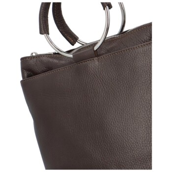 Dámský kožený batůžek tmavě hnědý - Delami Joyce