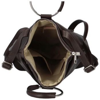 Dámský kožený batůžek tmavě hnědý - Delami Joyce