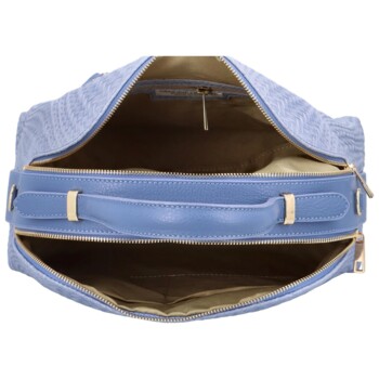 Dámská kožená kabelka do ruky džínově modrá - Delami Capeta