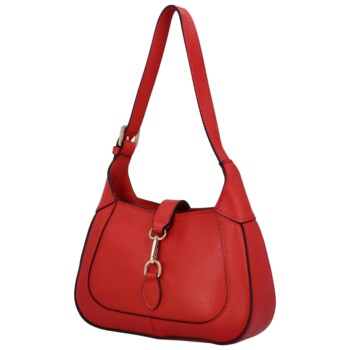 Dámská kožená kabelka přes rameno červená - Delami Levellois