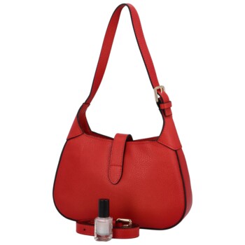 Dámská kožená kabelka přes rameno červená - Delami Levellois
