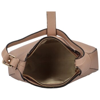 Dámská kožená kabelka přes rameno tmavě béžová - Delami Levellois