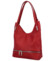 Dámská kožená měkká kabelka přes rameno malinově červená - ItalY Nellis