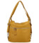 Dámská kožená kabelka batoh žlutá - ItalY Nadinea