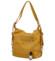 Dámská kožená kabelka batoh žlutá - ItalY Nadinea