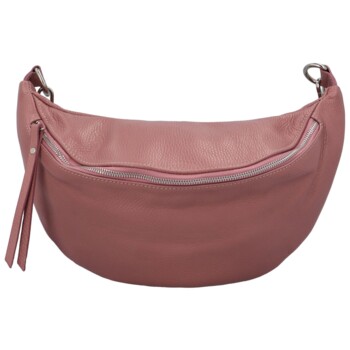 Dámská kožená ledvinka růžová - Delami Vanito