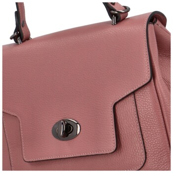 Dámská kožená kabelka do ruky růžová - Delami Riley