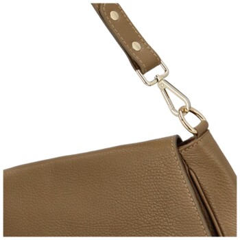 Dámska kožená crossbody khaki - Delami Yvette
