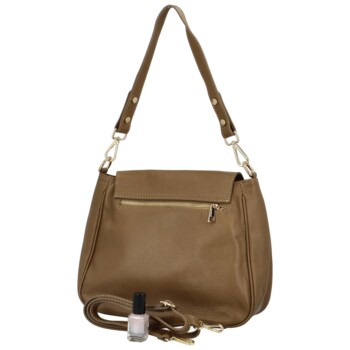 Dámska kožená crossbody khaki - Delami Yvette