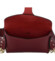 Dámská kožená crossbody vínová - Delami Carolyn