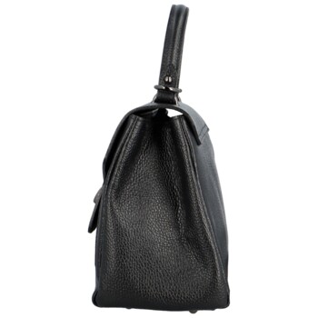 Dámská kožená kabelka do ruky černá - Delami Riley