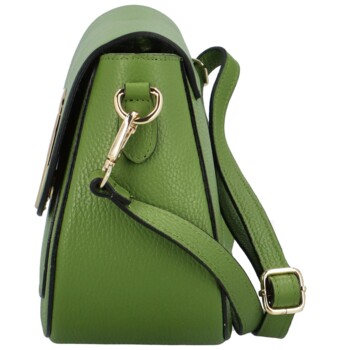 Dámská kožená crossbody kabelka zelená - ItalY Pretty