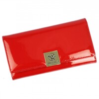 Dámská kožená lakovaná peněženka červená - Gregorio Sisiko
