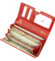 Dámská kožená lakovaná peněženka červená - Gregorio Sisiko