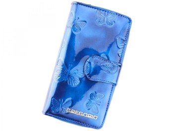 Dámská kožená peněženka modrá - Gregorio Cecellia