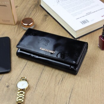 Dámská kožená peněženka černá - Gregorio Encarnico