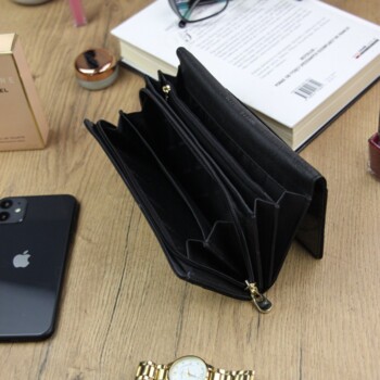Dámská kožená peněženka černá - Gregorio Encarnico