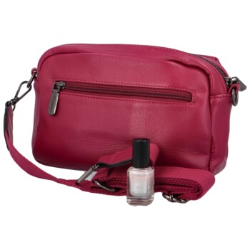 Dámská crossbody kabelka/taška červená švestka - Coveri Liliana