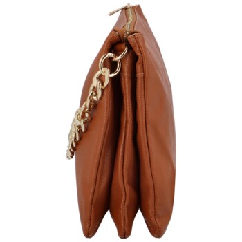 Dámská kožená kabelka do ruky koňaková - Delami Jewel