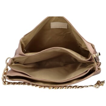 Dámska kožená kabelka do ruky růžová - Delami Jewel