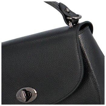 Dámská kožená crossbody kabelka černá - Delami Kamryn