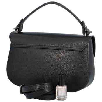 Dámská kožená crossbody kabelka černá - Delami Kamryn