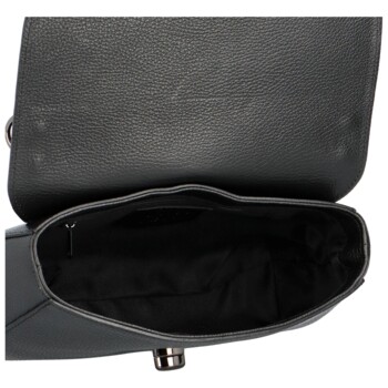 Dámská kožená crossbody kabelka černá - Delami Kamryn