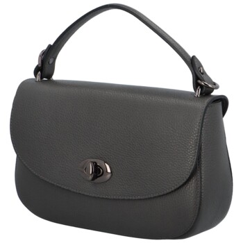 Dámská kožená crossbody kabelka tmavě šedá - Delami Kamryn