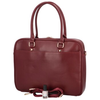 Dámská pracovní kabelka přes rameno bordo - DIANA & CO Astrid