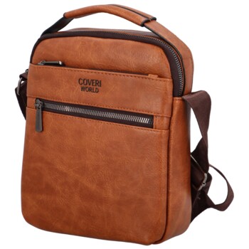 Pánská crossbody taška světle hnědá - Coveri Emiliano