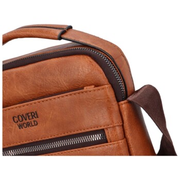 Pánská crossbody taška světle hnědá - Coveri Emiliano