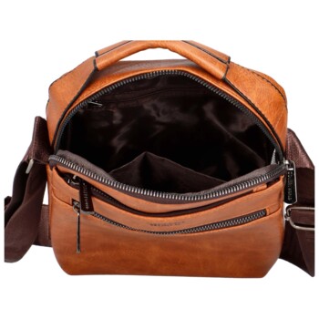 Pánská crossbody taška světle hnědá - Coveri Emiliano